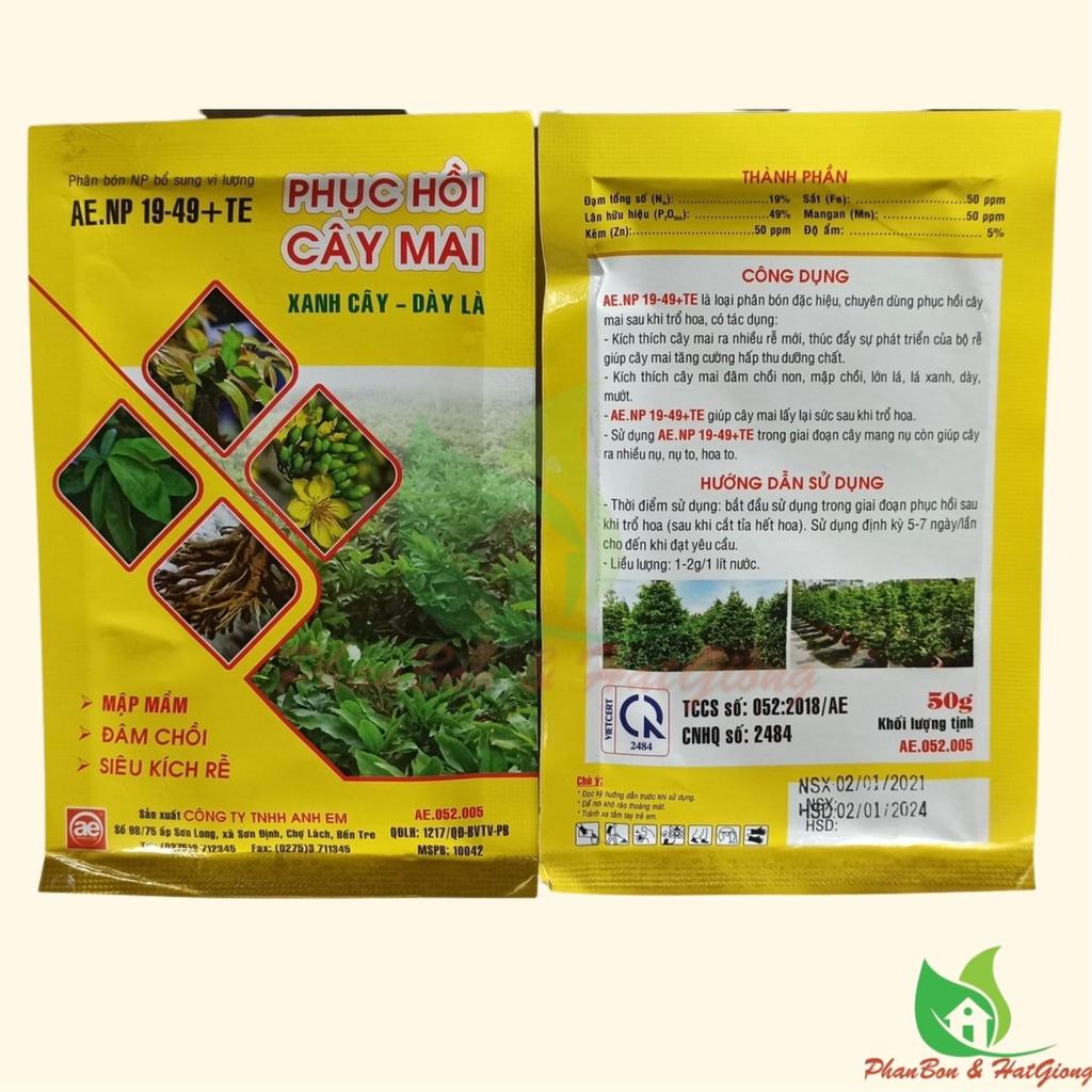 Phân Bón Phục Hồi Hoa Mai Phục Hồi Cây Mai 50gr Xanh Cây Dày Lá, Phục Hồi Cây Suy - Shop Phân Bón và Hạt Giống