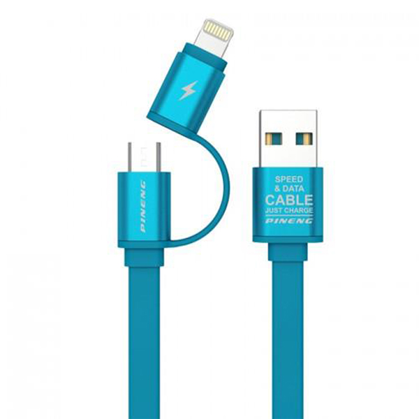 Cáp Sạc Dùng Cho Điện Thoại Chuẩn Lightning &amp; Micro USB Pineng PN-304 - Hàng Chính Hãng