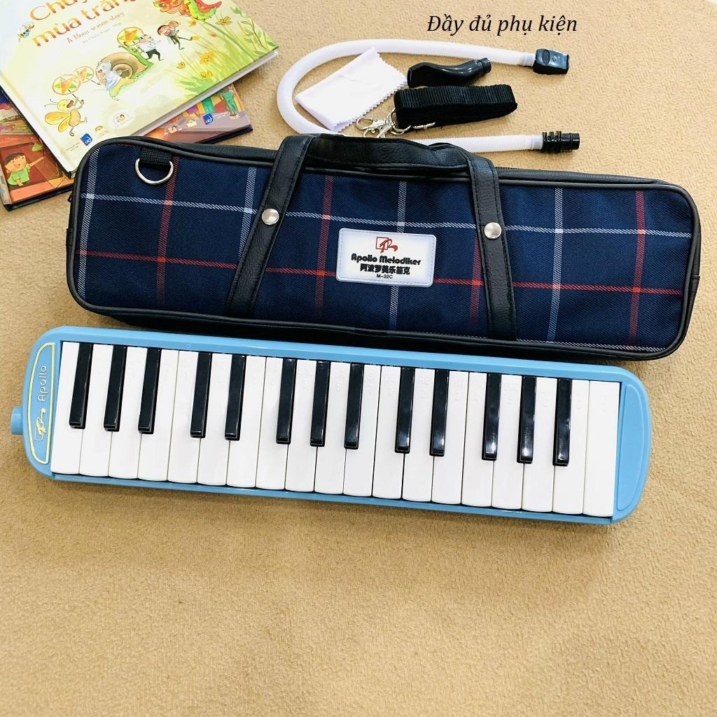 Kèn Melodica 32 phím đầy đủ phụ kiện kèm túi đựng đẹp mắt Apollo M32C