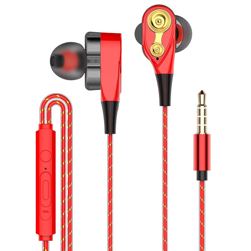 Loa Đôi Có Dây Tai Nghe Móc Tai Tai Nghe Cho 6 5 5s 4 Samsung Xiaomi Huawei Máy Tính Bộ Driver Kép Stereo thể Thao Tai Nghe Nhét Tai