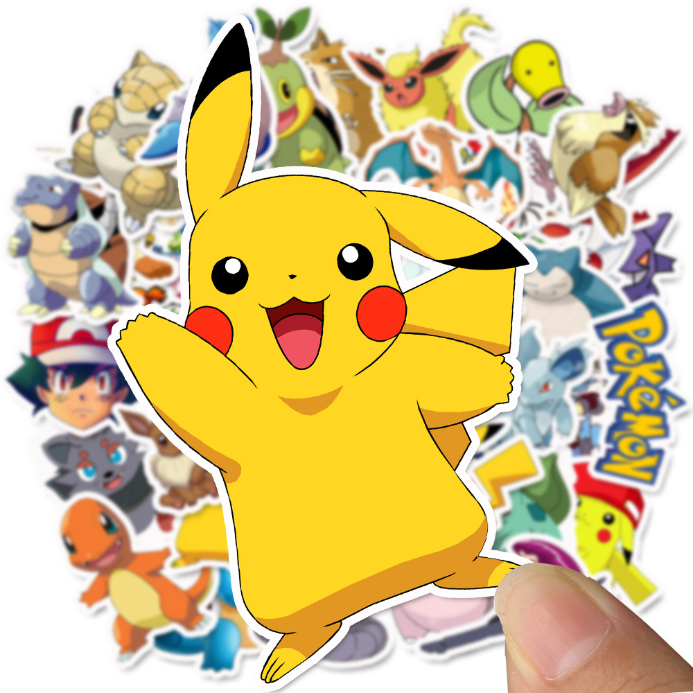 Sticker 50 miếng hình dán Pokemon - hàng nhập khẩu