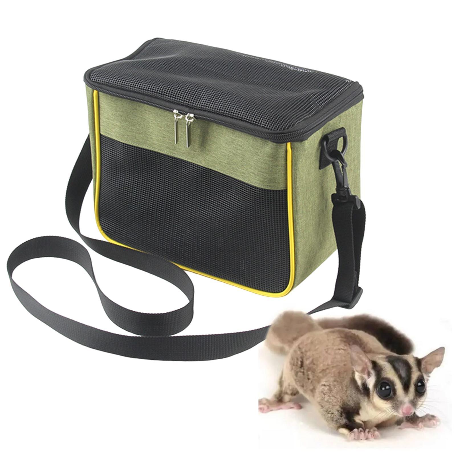 Portable Hamster Carrier Pouch Shoulder Bag with Removable Mat Guinea Travel Bag for Kitten