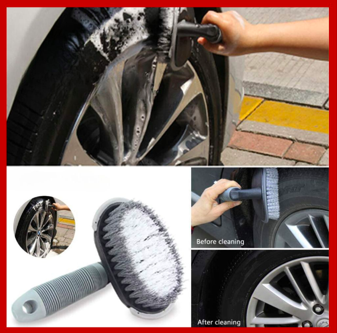 Bàn chải vệ sinh lốp xe, rửa xe chuyên dụng - Kích Thước 18x14 - Vệ sinh ô tô