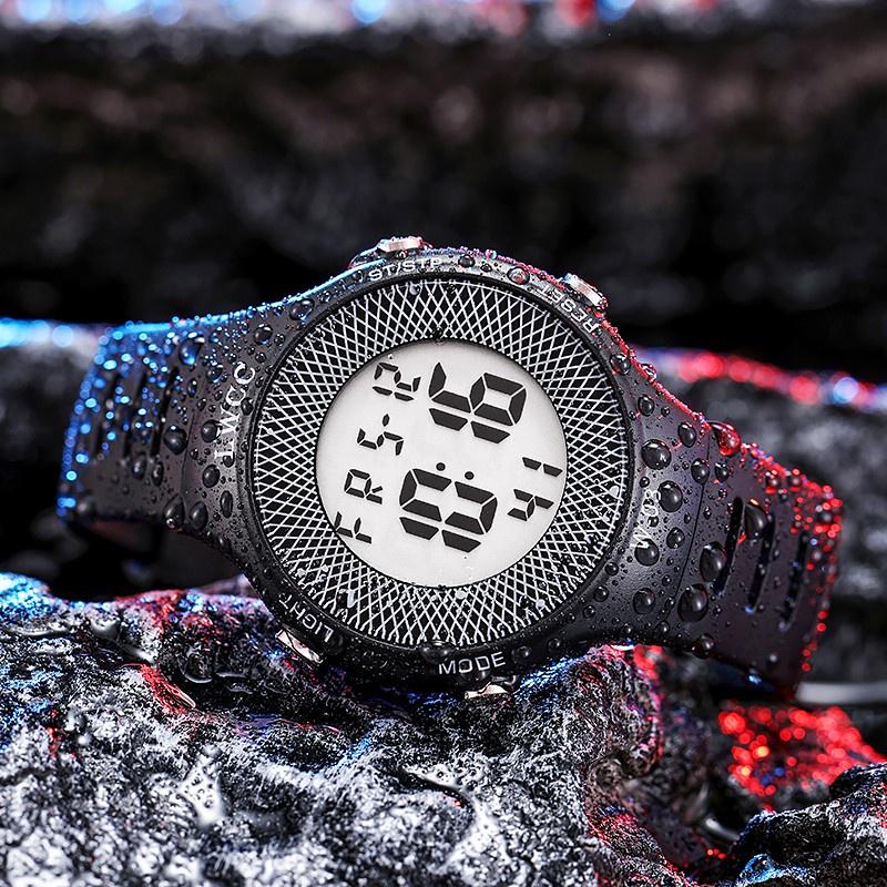 Đồng hồ kỹ thuật số LED đồng hồ chống nước cho nam và nữ đồng hồ điện tử đa chức năng thể thao
