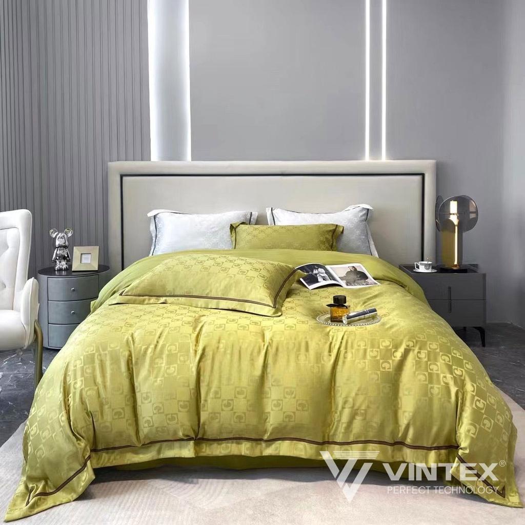 Bộ Chăn Ga Gối Đệm Gấm Lụa Thái Cao Cấp In Vân Chìm, Đẳng Cấp Sang Trọng Và Thanh Lịch Cho Phòng Ngủ Của Mọi Nhà