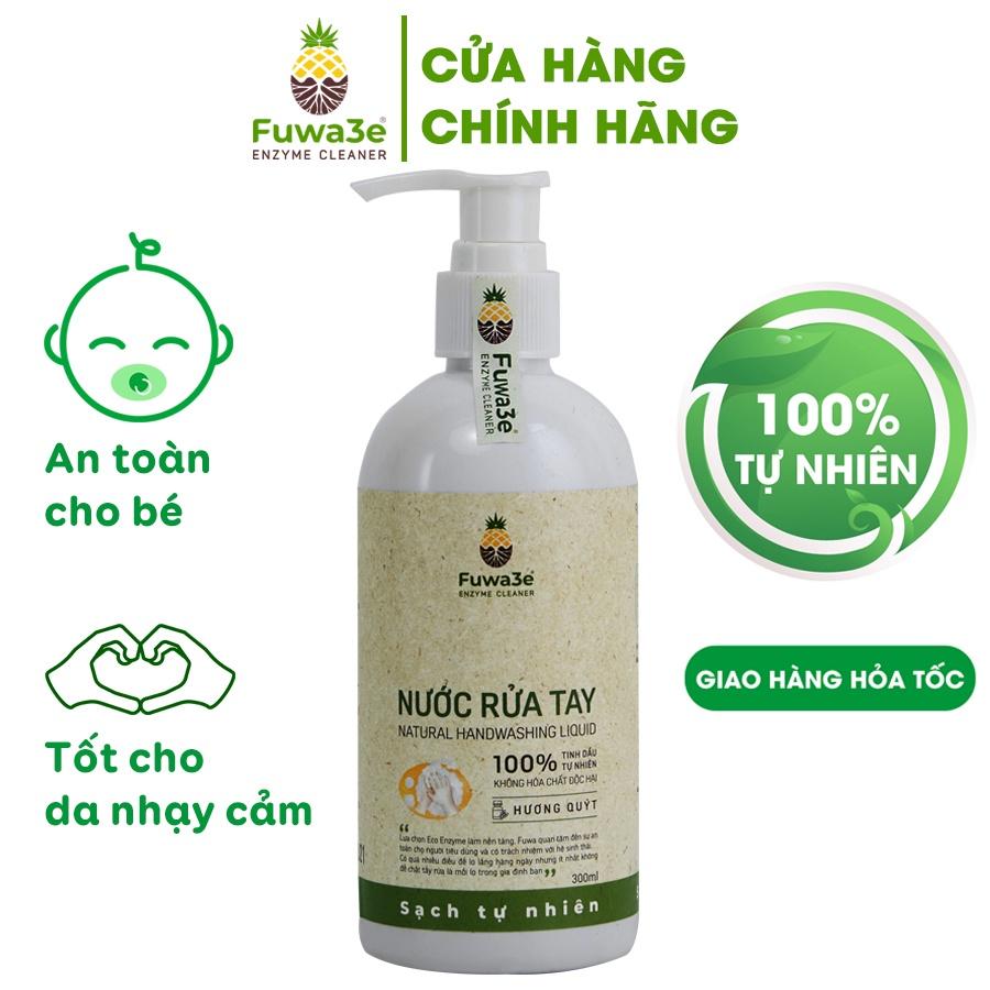 Nước rửa tay hữu cơ Fuwa3e - Tinh dầu quýt từ chế phẩm Enzyme sinh học (300ml)