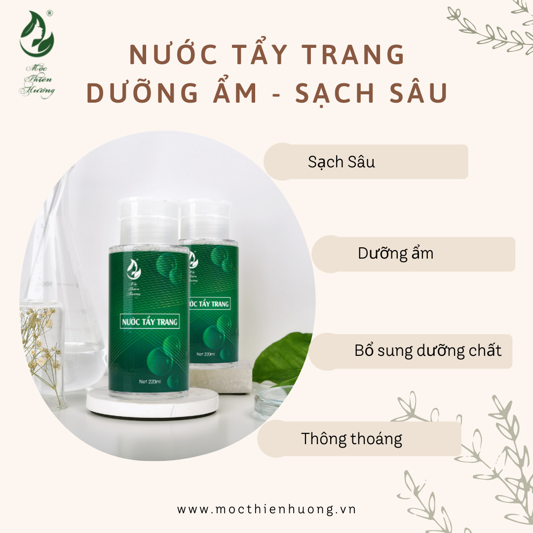 Nước Tẩy Trang Làm Sạch Sâu, Kiềm Nhờn Mộc Thiên Hương 220ml