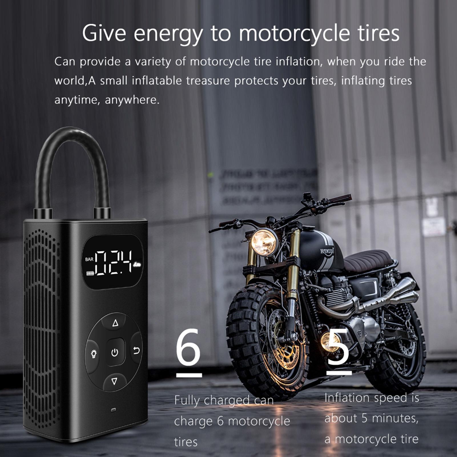 Electric Tire Inflator Cordlessly Mini Portable Car Air Compressor USB Rechargeable Digital Display Air Pump