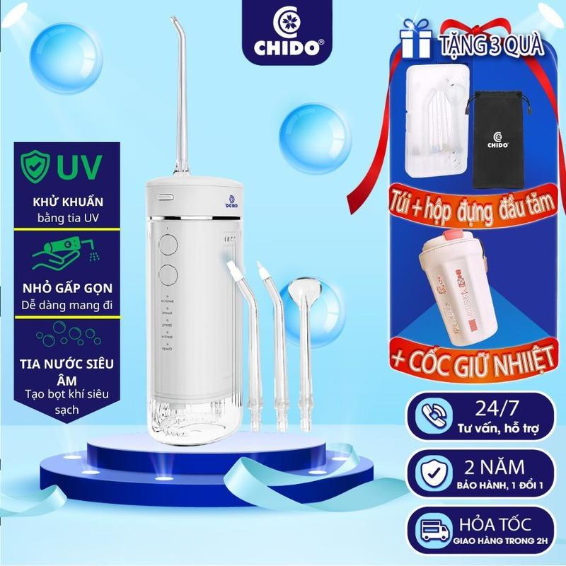 Máy Tăm Nước Gấp Gọn CHIDO 2024 khử khuẩn UV công nghệ Nhật Bản - Hàng Chính Hãng Bảo Hành 2 Năm