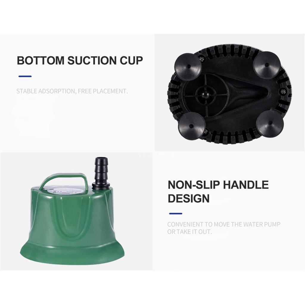 Máy Bơm Nước Mini 5w 350l / H Chống Thấm Nước Không Gây Tiếng Ồn Kèm Dây Điện Tiện Dụng Cho Bể Cá / Vườn Nhà