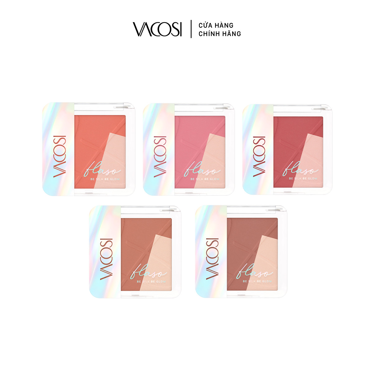 Phấn Má Hồng Và Bắt Sáng VACOSI FLASO BLUSH SET