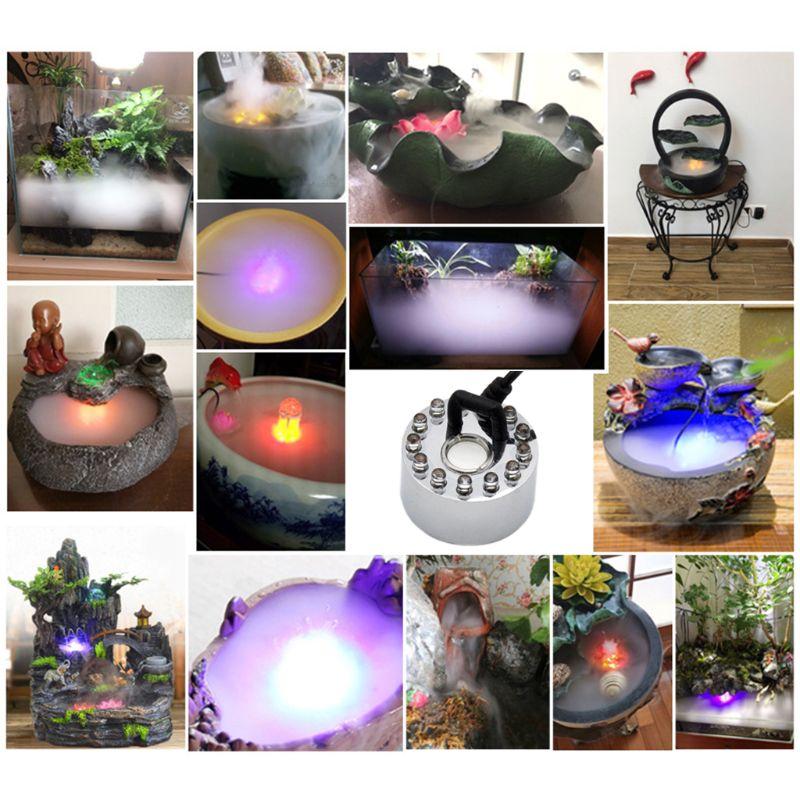 Siêu Âm Phun Sương Tạo Máy Phát Điện Phun Sương Tạo Ẩm Hình Ếch Con Máy Xông Khí Dung Vòi Phun Nước Ao 12 LED Atomizer Máy Tạo Độ Ẩm Không Khí US/UK/EU/phích Cắm AU 19QE