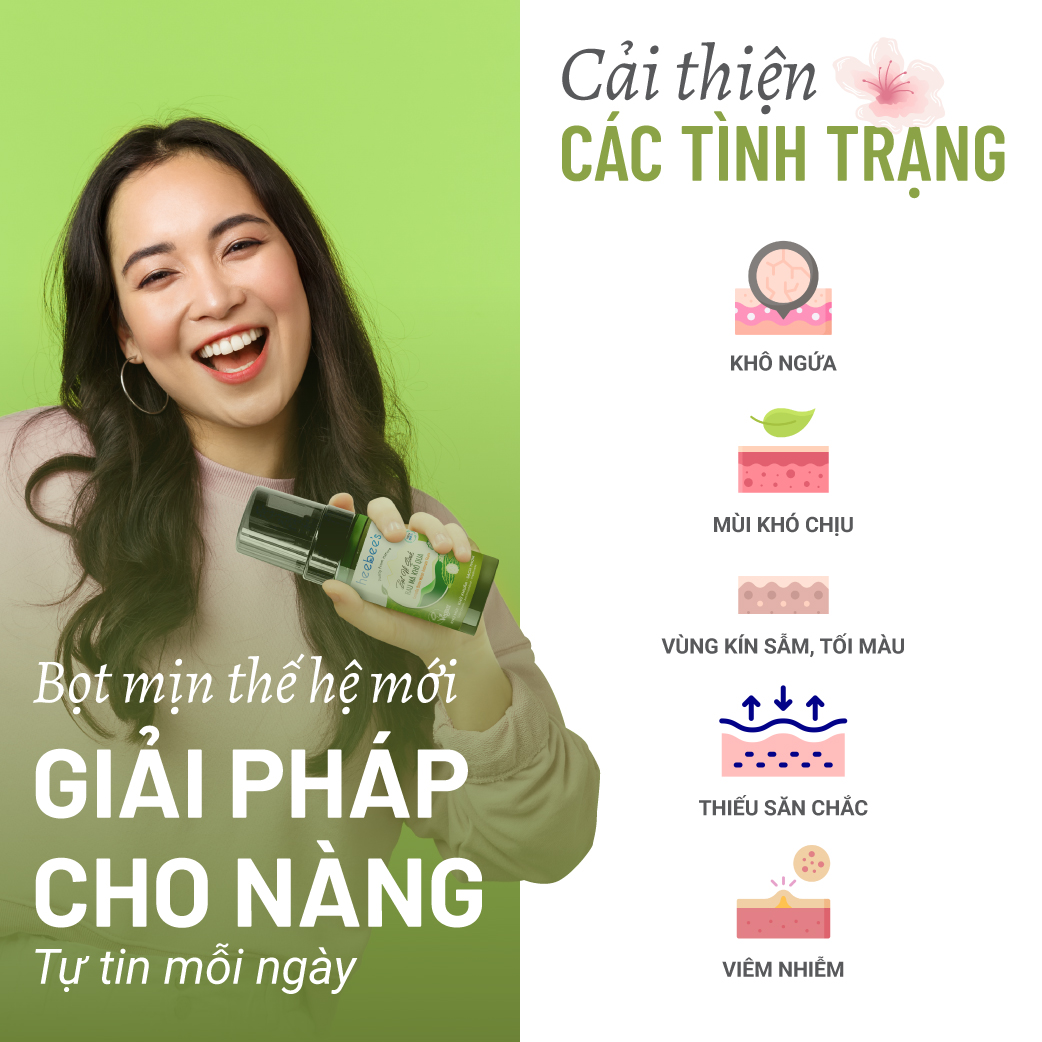 Bọt Vệ Sinh Rau Má Khổ Qua Rừng Thuần Chay Heebee's Làm Sạch Khuẩn, Giảm Viêm, Khử Mùi 100ml