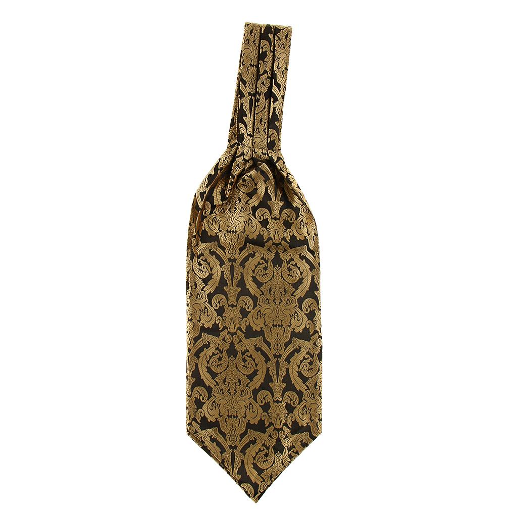 Men's Paisley Floral Ascot Tie Jacquard Woven Silk Cravat