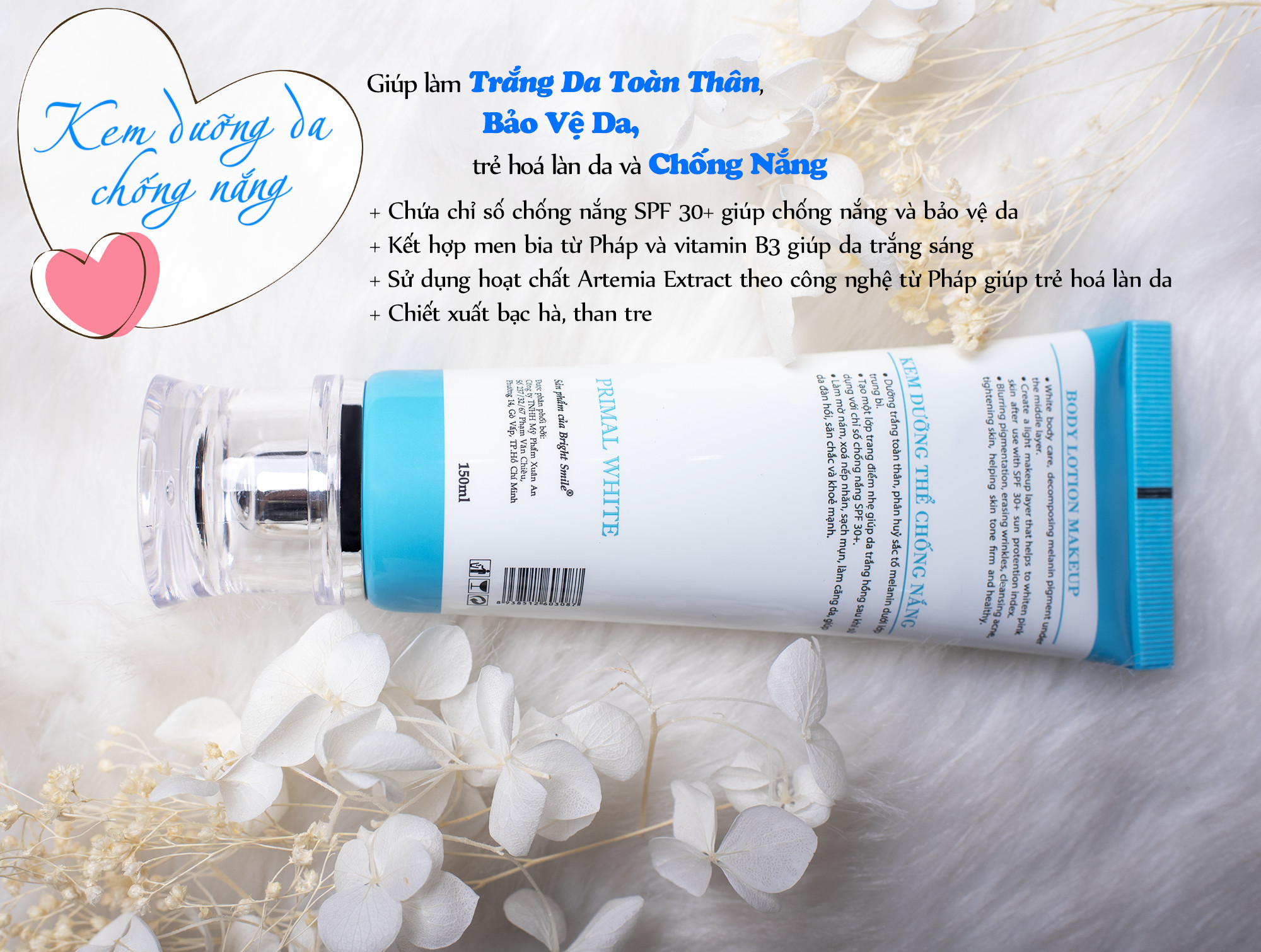 Dưỡng Trắng Chống Nắng Primal White