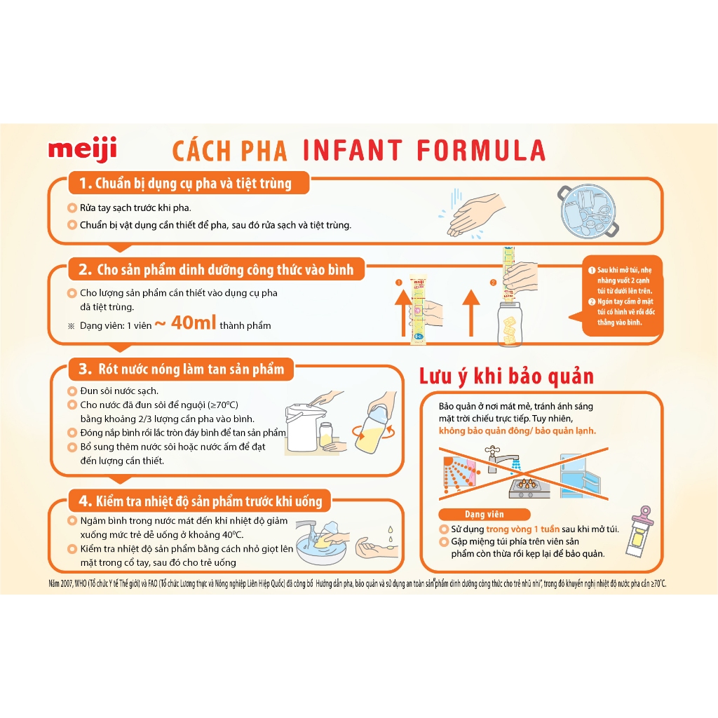 Combo 2 Hộp Sản Phẩm Dinh Dưỡng Công Thức Meiji Infant Formula Ezcube - Nhập khẩu chính hãng (540g)