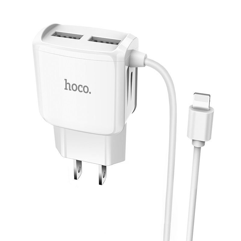 Bộ Củ Sạc Lightning C59 Hoco + Tặng 5 Dây Quấn Cáp - Hàng Chính Hãng