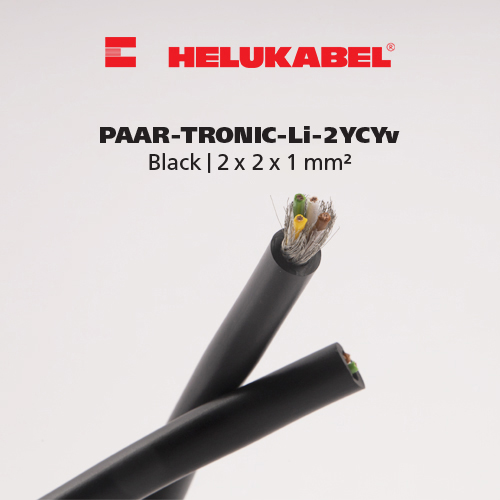 Dây cáp điều khiển HELUKABEL PAAR-TRONIC-Li-2YCYv | Black | 2 x 2 x 1 mm²