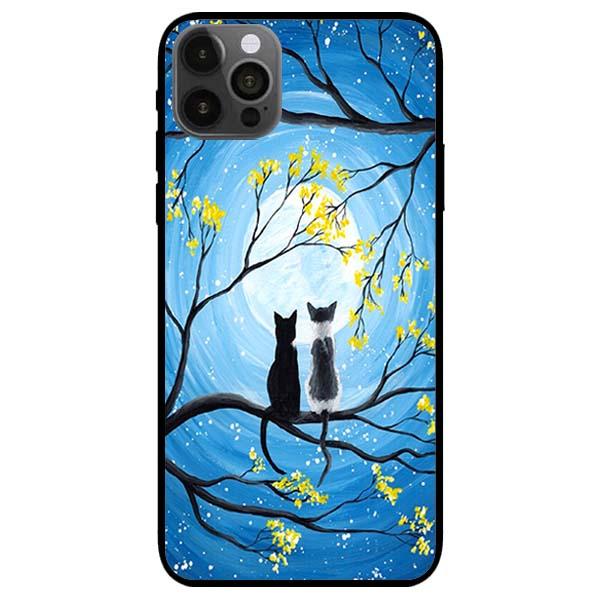 Ốp lưng dành cho iPhone 11 / 11 Pro / 11 Pro Max - Cặp Mèo Ánh Đêm