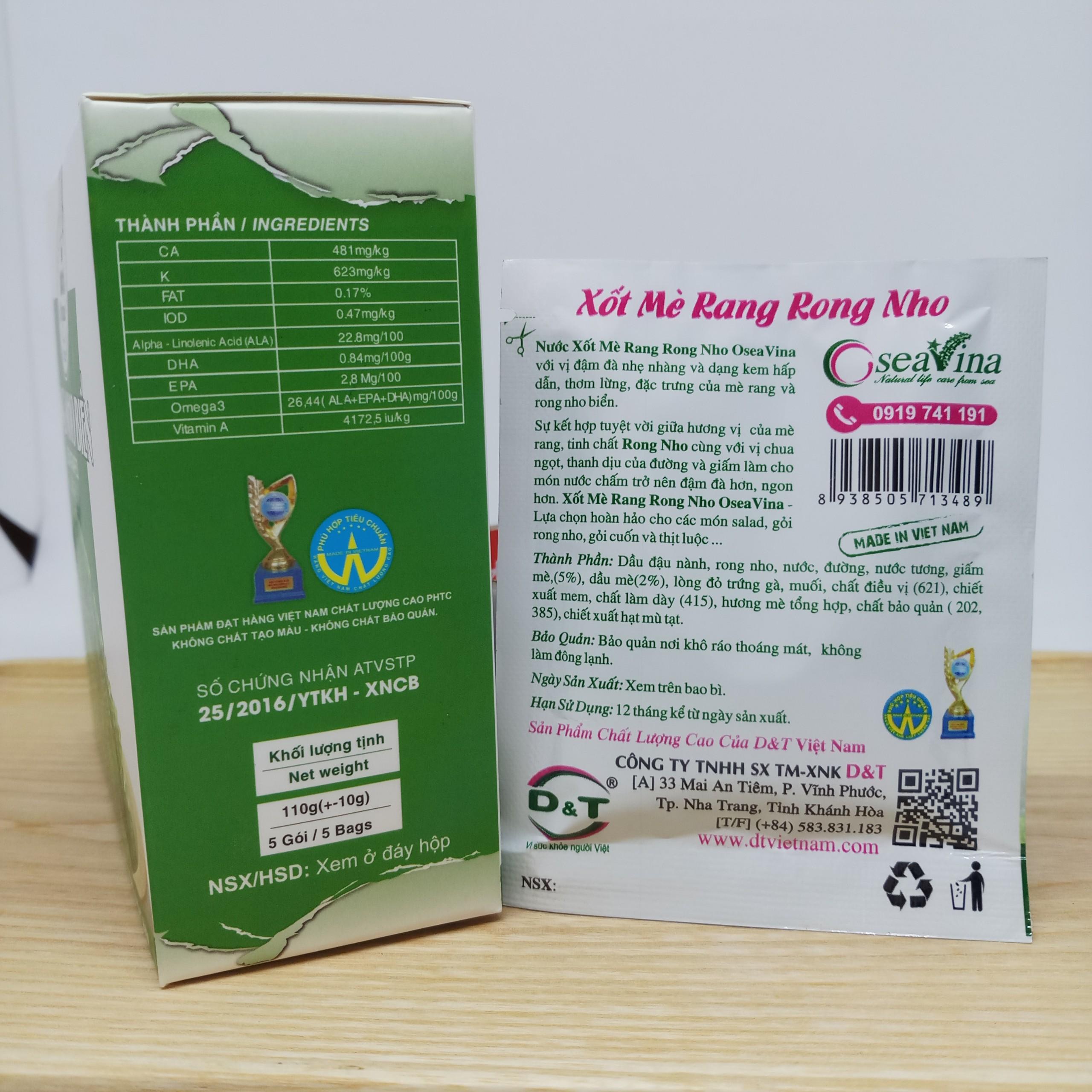 Rong nho khô Okinawa - Hộp 120g (5 gói)