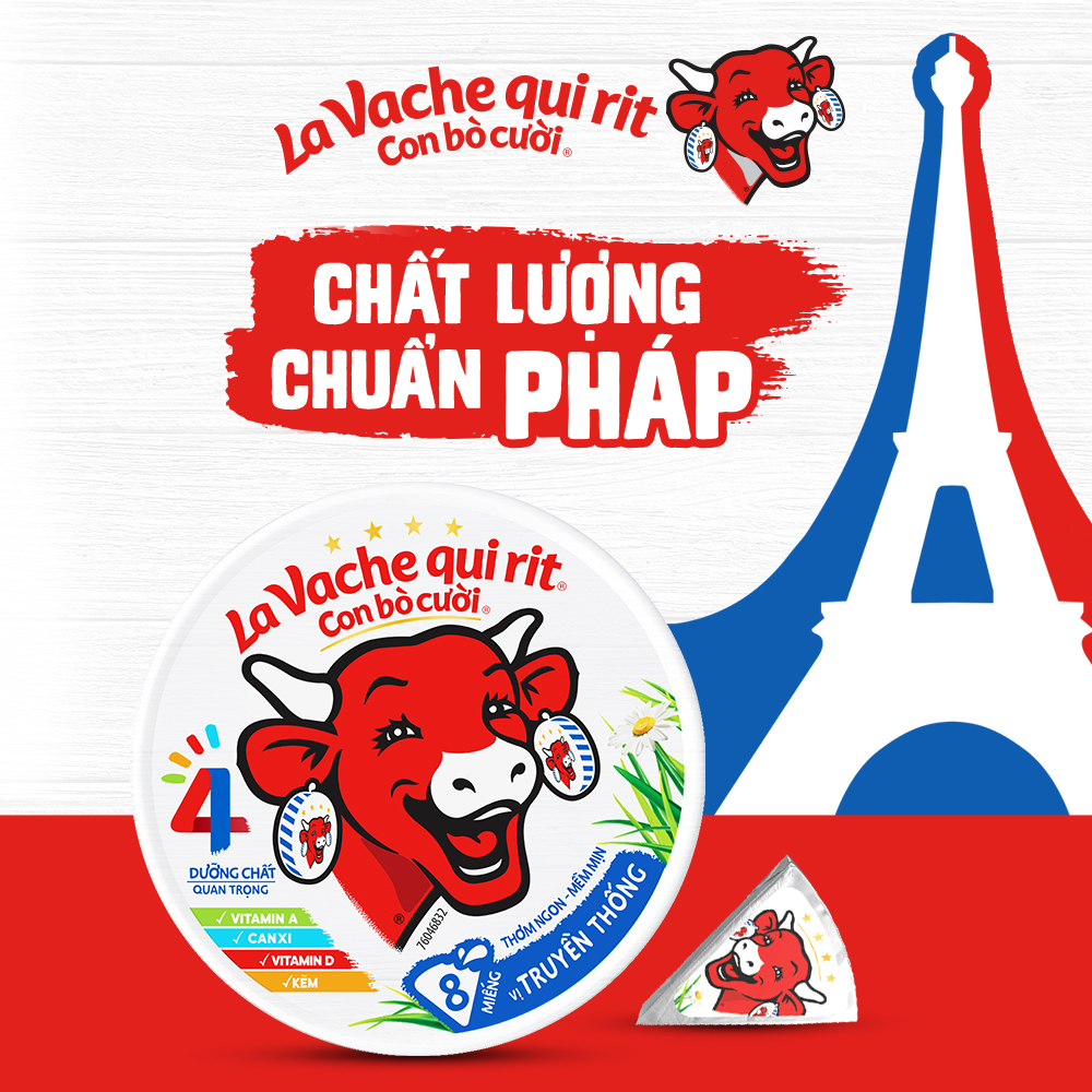 Phô mai Con Bò Cười Selection 8 Miếng 140G (La Vache qui Rit)