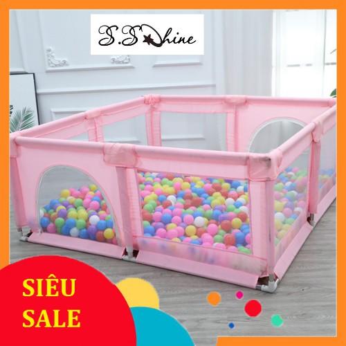 Quây cũi nhà bóng MOMMYKIDS MINH CHÂU Cho bé chống va đập,khung hợp kim chắc chắn 1M5 X 1M5 và 1m2 x 1m8