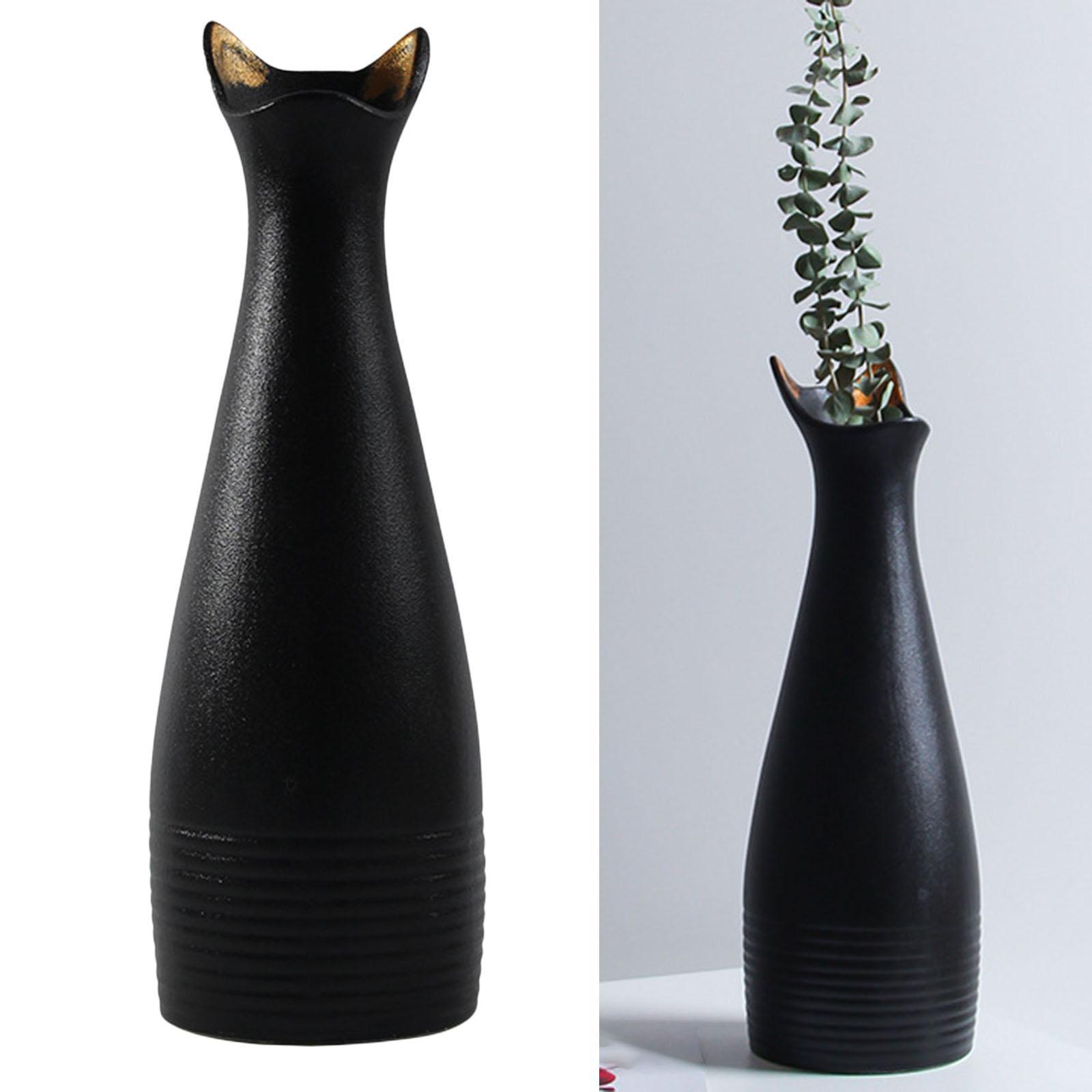 2 Pieces Cute Ceramic Dry Flower Vase Photo Props Decor Floral Arrangement