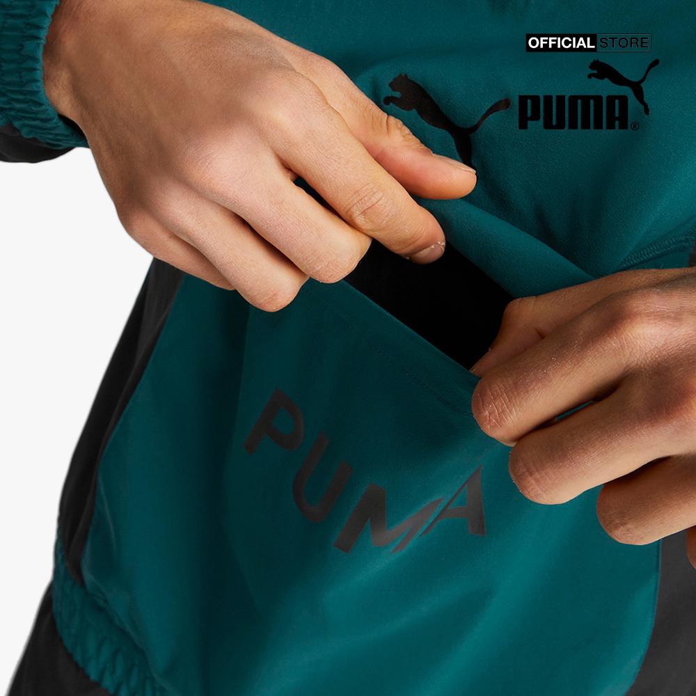 PUMA - Áo khoác nam thể thao cổ trụ phối zip Fit Woven Half Zip Training 522129