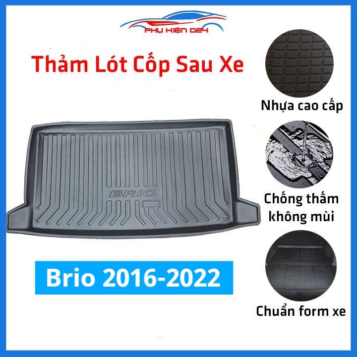 Thảm nhựa lót cốp Brio 2016-2017-2018-2019-2020-2021-2022 nhựa dẻo dày dặn đàn hồi tốt