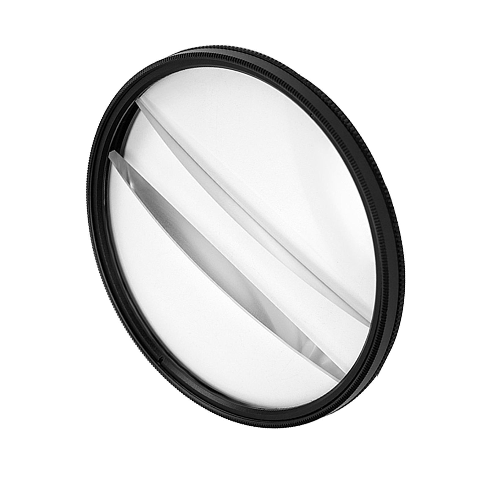 77mm Double Half Moon Camera Lens Filter Half  Foreground Blur