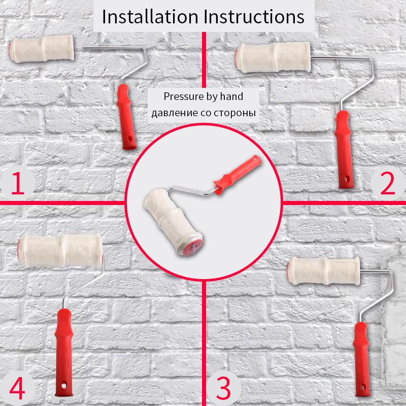 Mẫu mới sơn con lăn polyurethane Công cụ bảo vệ môi trường Tem con lăn Xi lanh đồ trang trí bằng đá