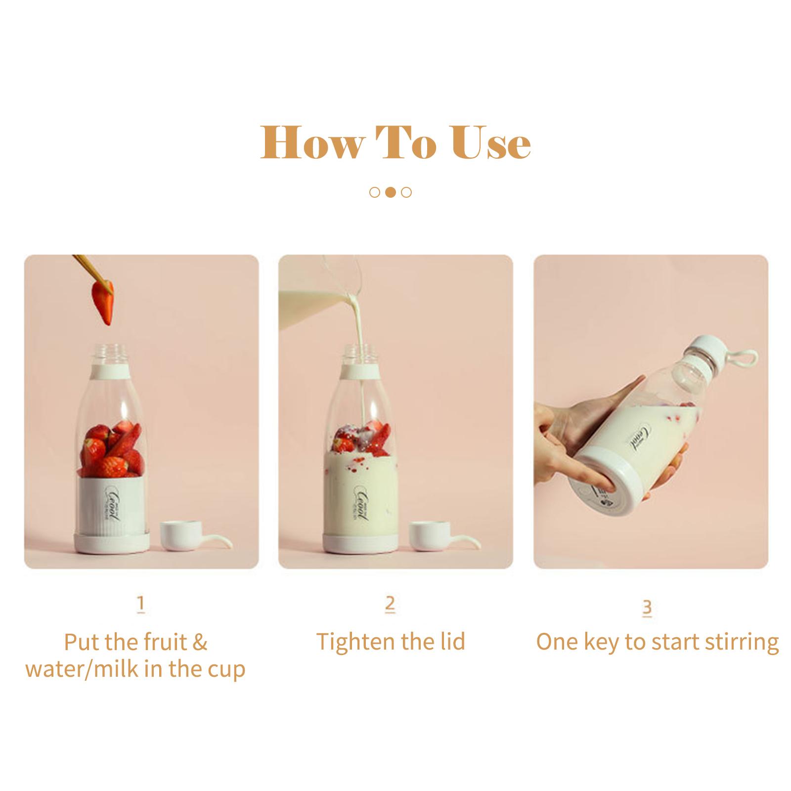 Máy Ép Trái Cây Mini Di Động 300Ml Sạc Bằng Usb