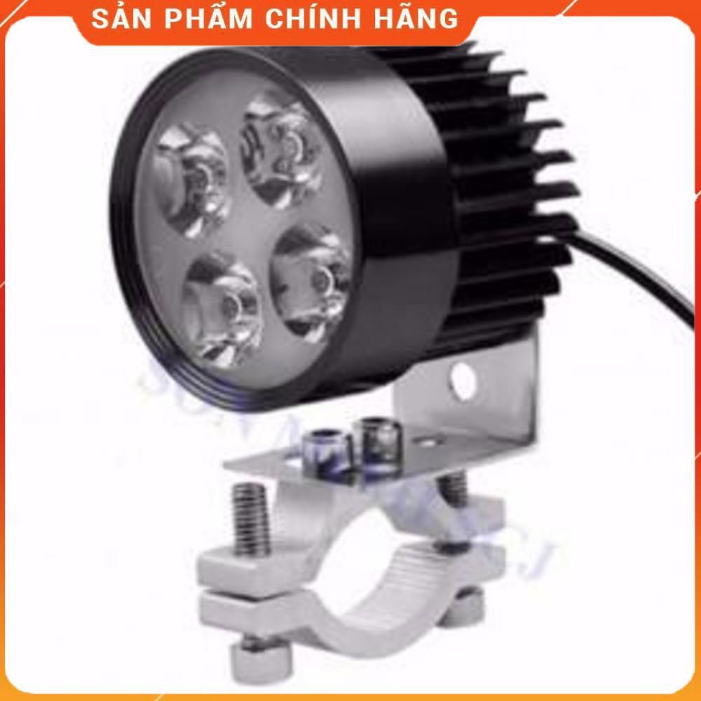 Đèn pha trợ sáng 4 LED siêu sáng kèm giá kẹp dành cho xe mô tô, xe điện 206360 [SKM