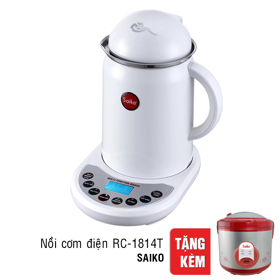 Máy Xay Đậu Nành Saiko FM-558E (1.2L) - Trắng - Hàng chính hãng