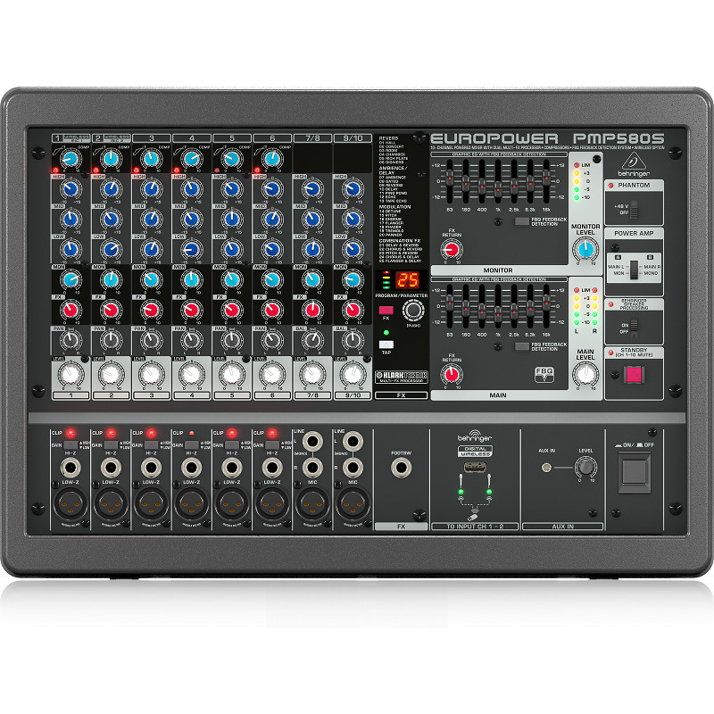 MIXER TÍCH HỢP AMPLY - BEHRINGER PMP580S - Powered Mixers-Hàng chính hãng