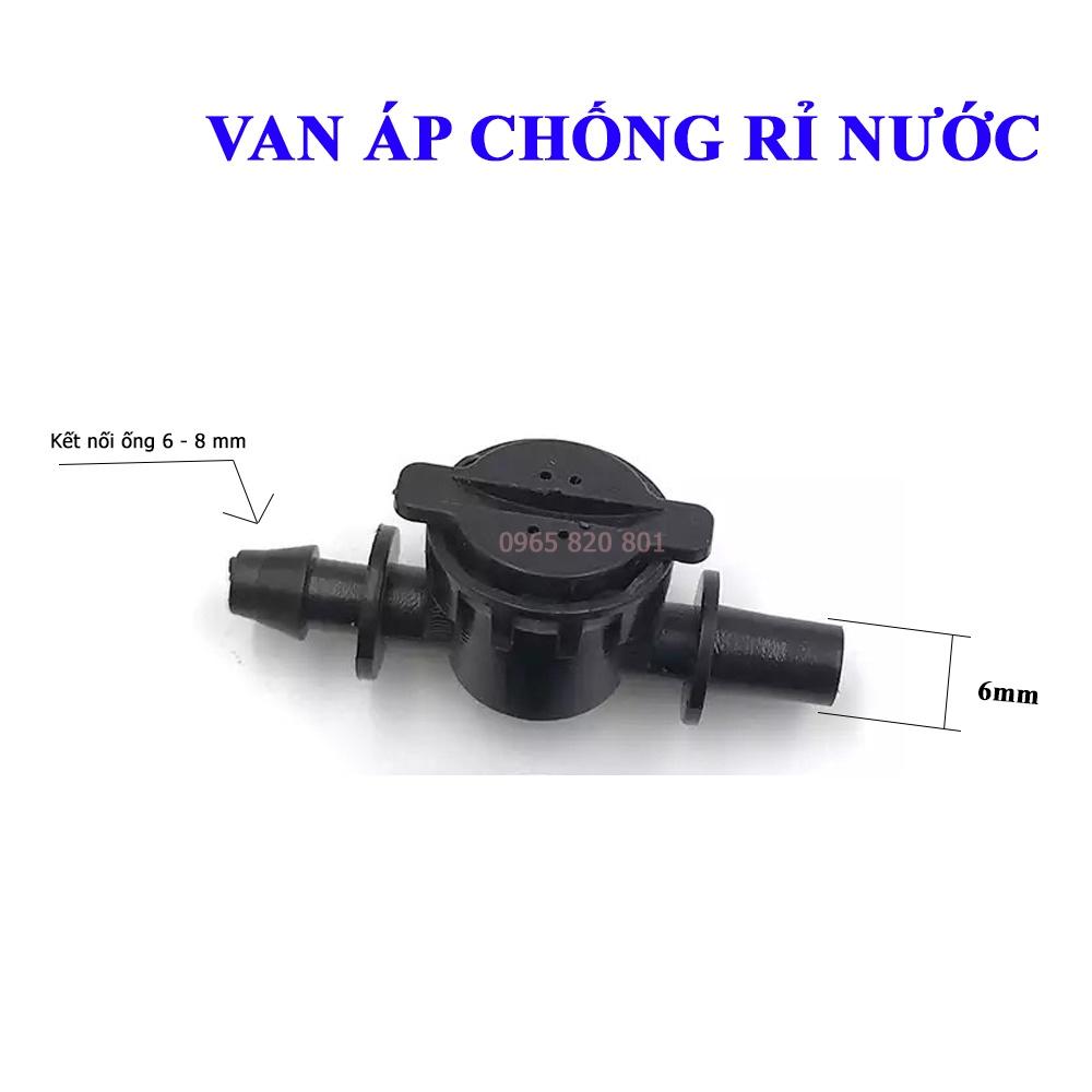 Van bù áp chống nhỏ giọt 1 đầu gài 1 đầu gắn béc