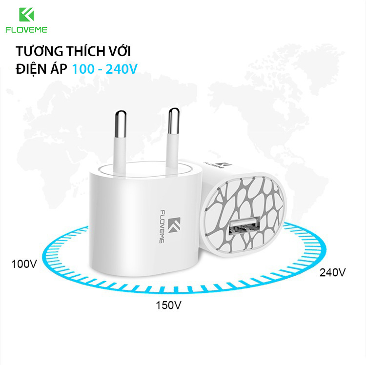 Bộ sạc di động floveme 5V1A phổ biến xuyên biên giới cho iPhone12 - 1. Tích hợp hệ thống bảo vệ thông minh, hiệu suất tuyệt vời - Hàng chính hãng