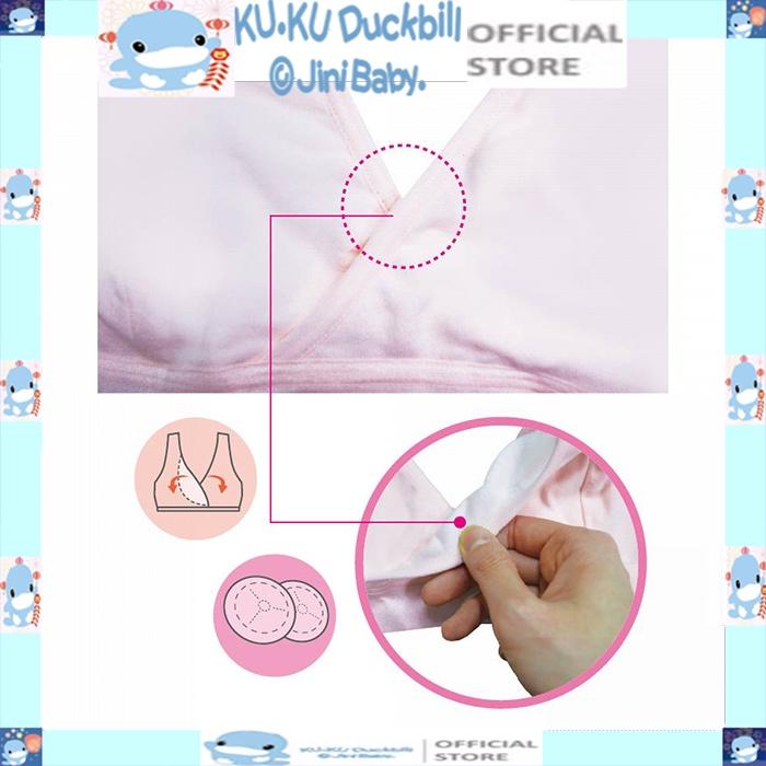 Áo ngực cho bé bú ku.ku duckbill cotton thoáng khí đàn hồi s7500