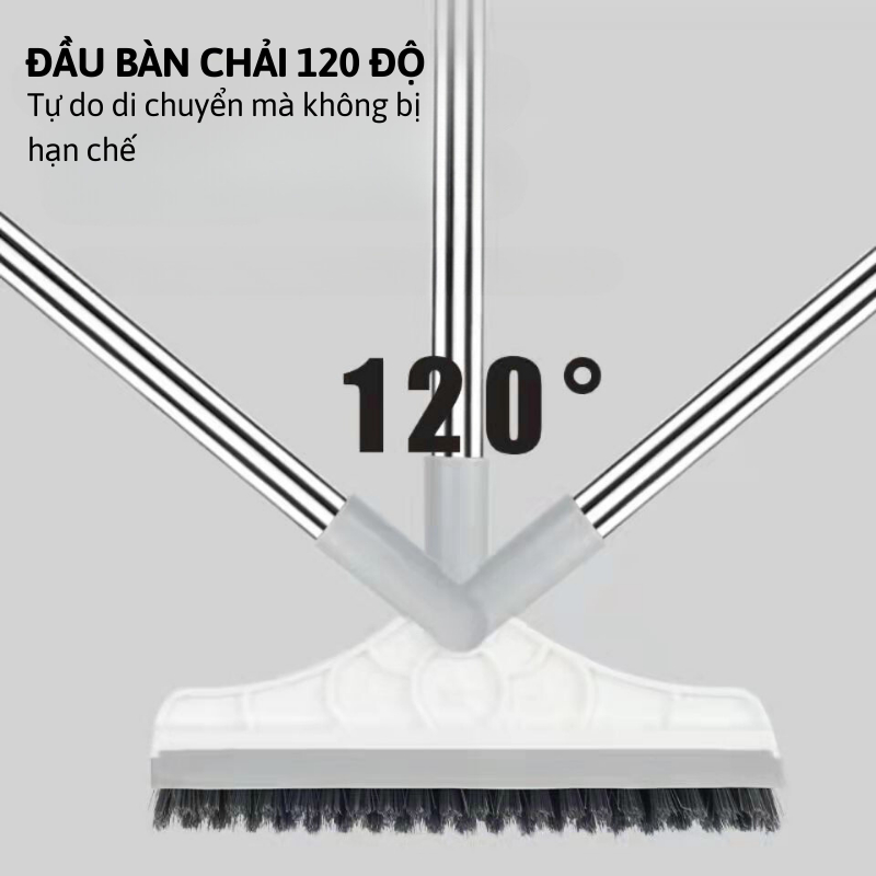 1 chà sàn nhà tắm + 1 chổi quét trần nhà + 1 bàn chải vệ sinh khe hẹp - Chính hãng dododios