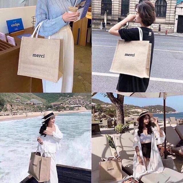Túi xách túi cói Merci, Someday phong cách Vintage! đi biển,đi chợ,đi chơi...