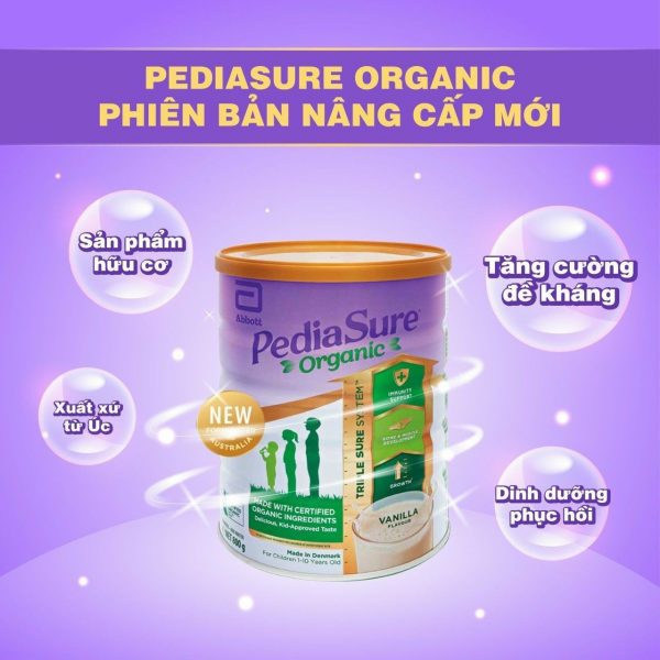 Sữa tăng chiều cao cho trẻ biếng ăn từ 1-10 tuổi Úc Pediasure Vanilla giúp phát triển cân đối chiều cao, cân nặng, trí não - QuaTangMe Extaste