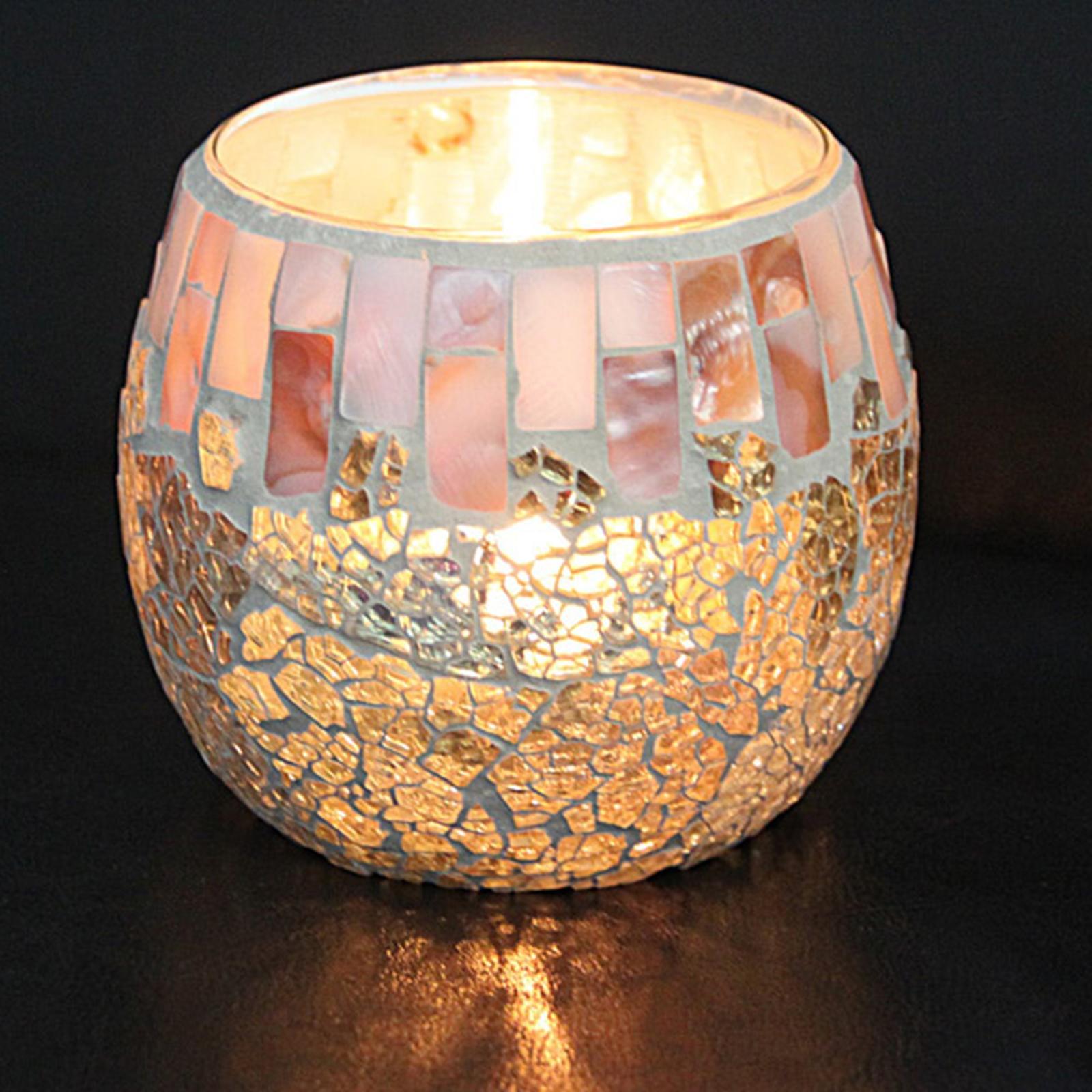 Mosaic Tea Light Holder CANDLE HOLDER Centerpiece Potted Plant Bowl Holder A