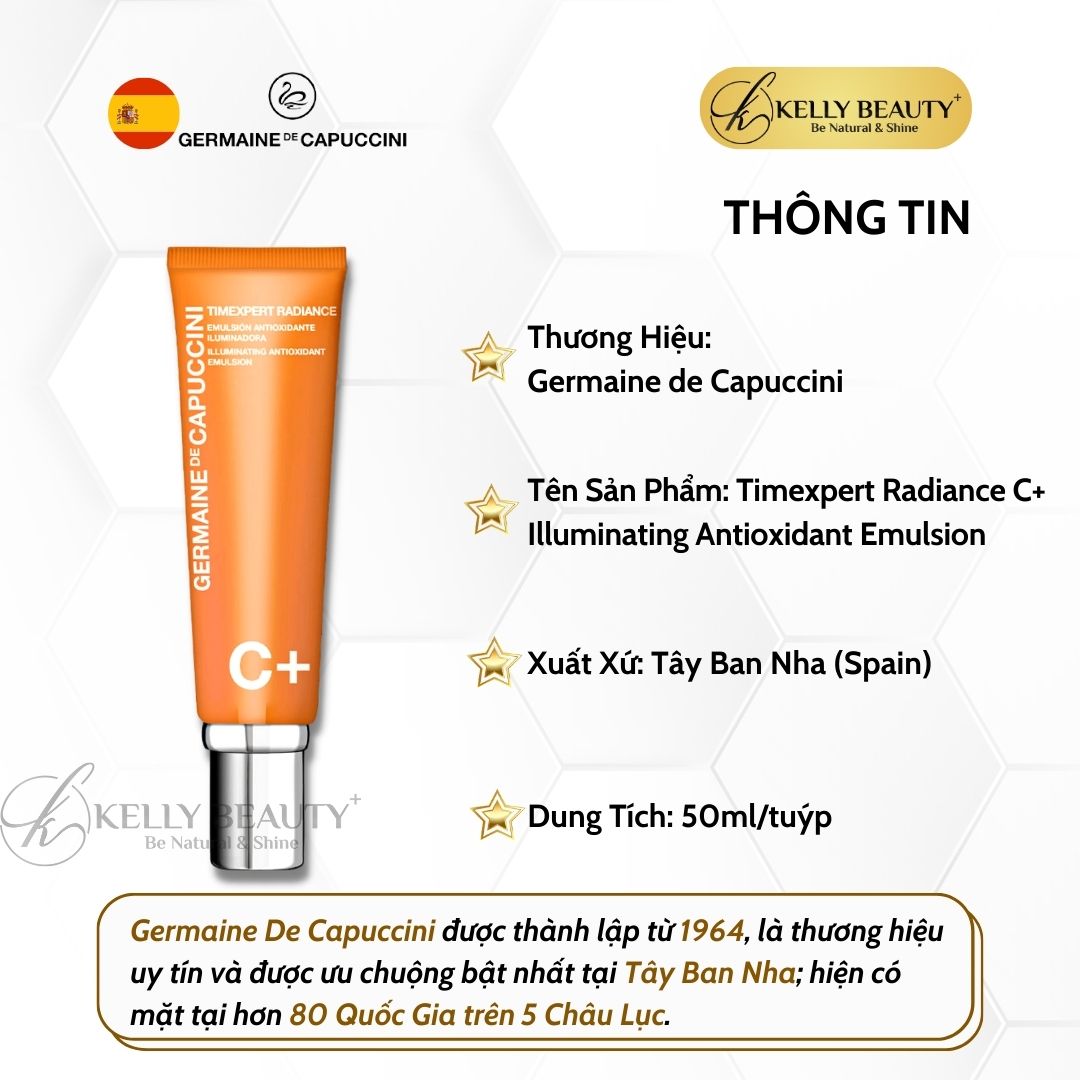 Nhũ Tương Trắng Sáng Da Germaine Illuminating Antioxidant Emulsion - Ngừa Nếp Nhăn, Đều Màu Da | Kelly Beauty