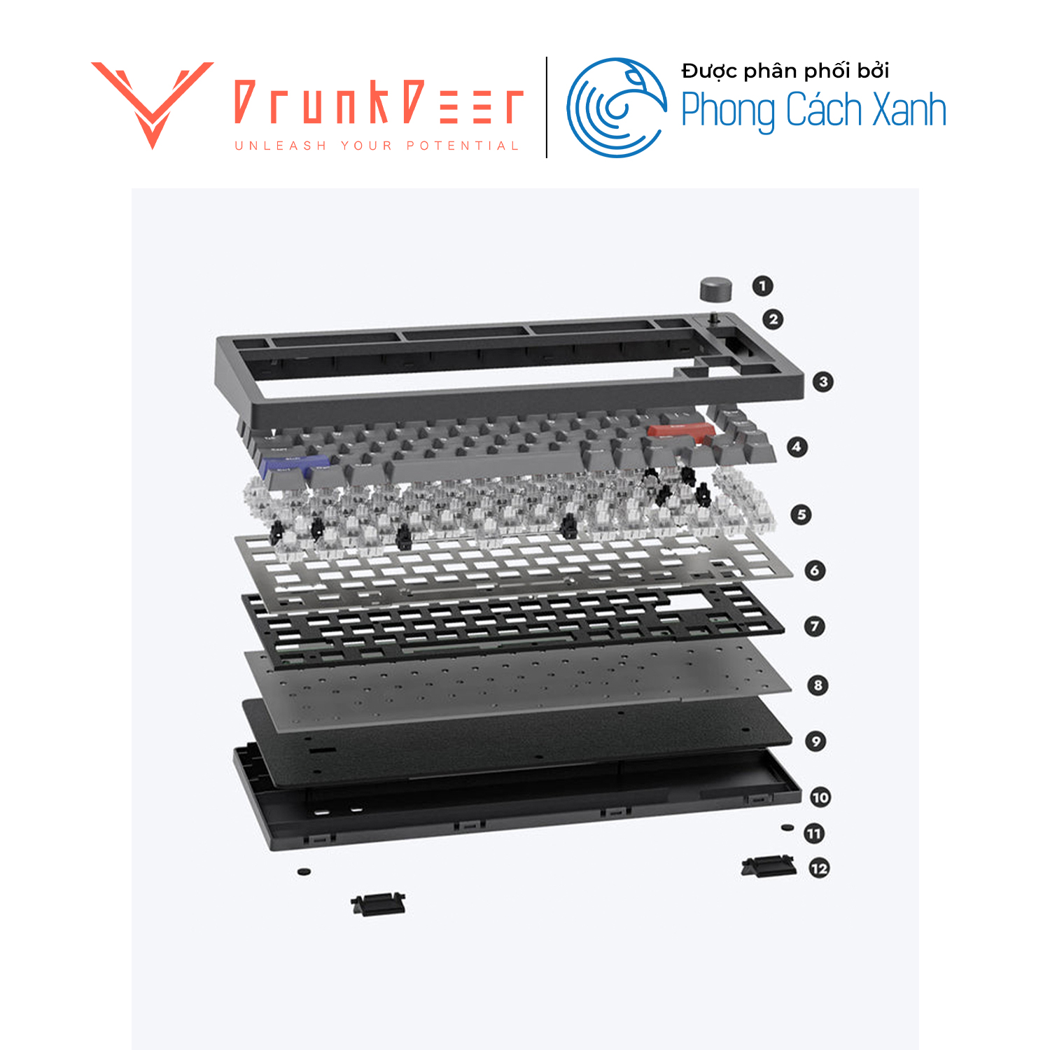 Bàn phím từ HE DrunkDeer A75 - Switch nam châm Rapid Trigger - Hàng chính hãng