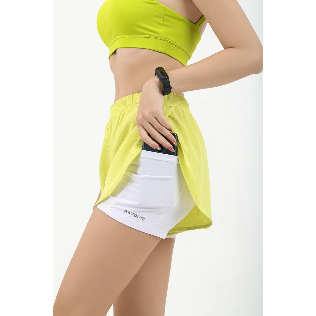 Quần thể thao Nữ Akydo Needle-Hole 2Lớp , Tập Gym, Chạy Bộ,....