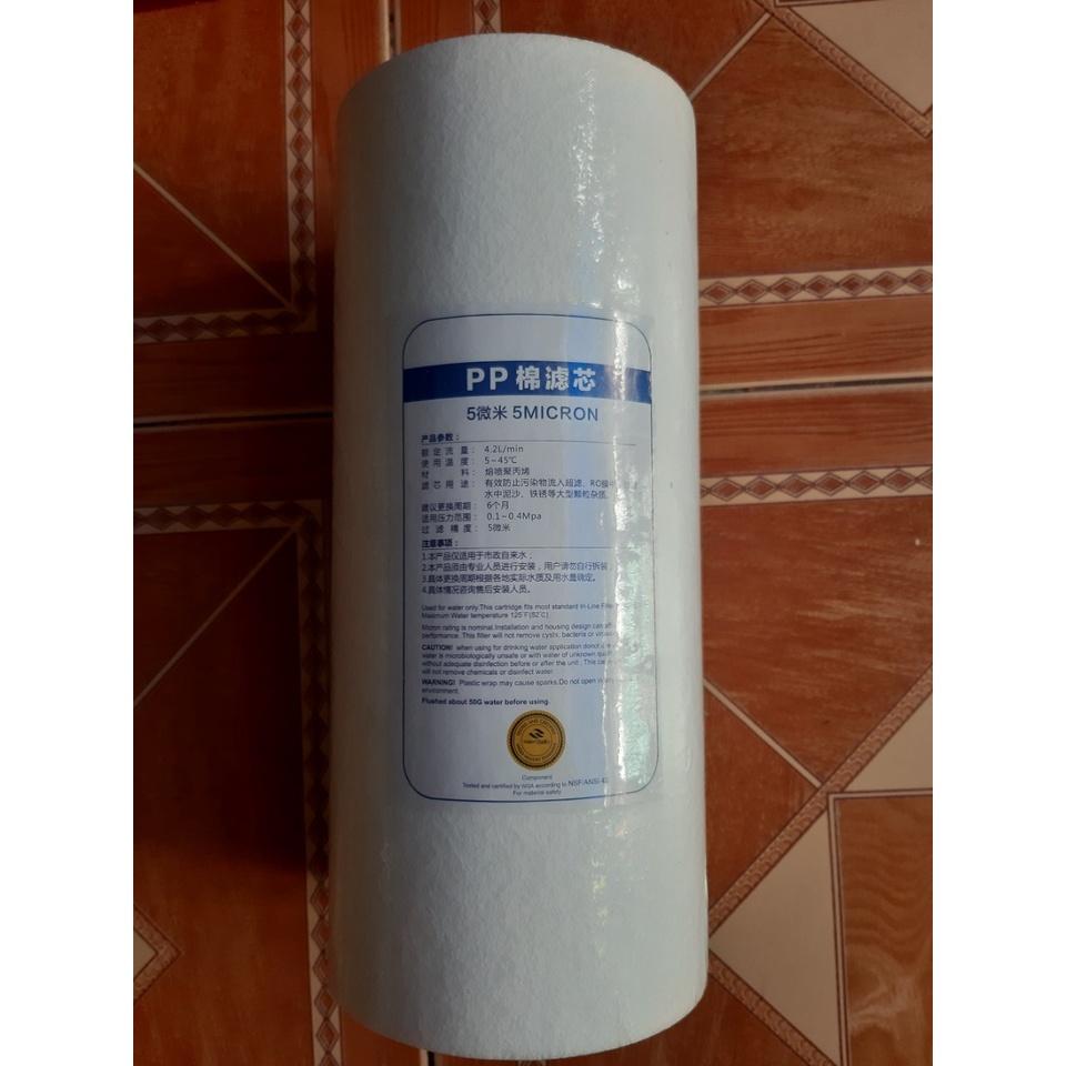 BỘ LỌC THÔ  ĐẦU NGUỒN BIGLUE BÉO 10inch -GỒM LY + LÕI + PAT TREO + TAY VẶN