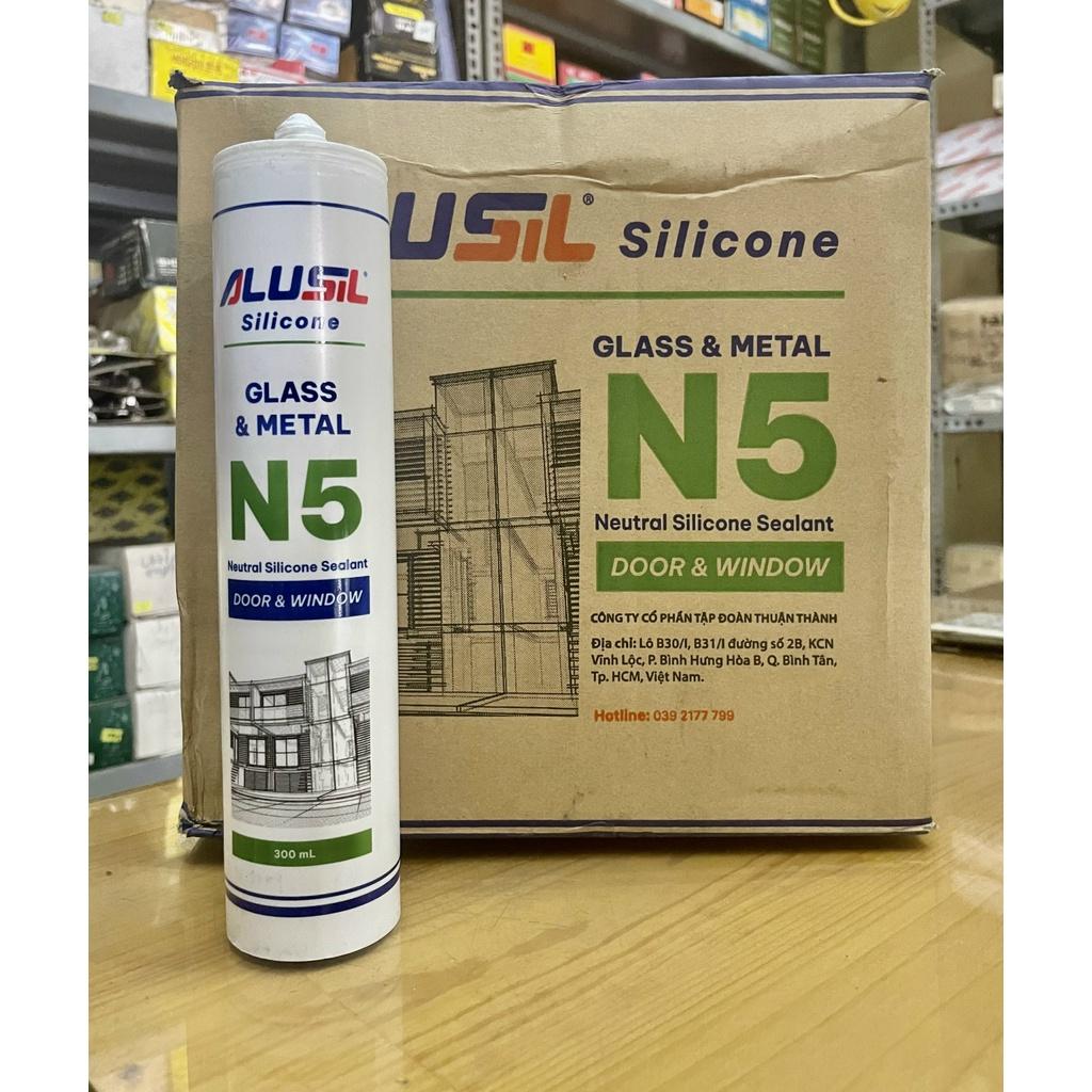 Keo silicone N5 Alusil Xám đậm cty Thuận Thành