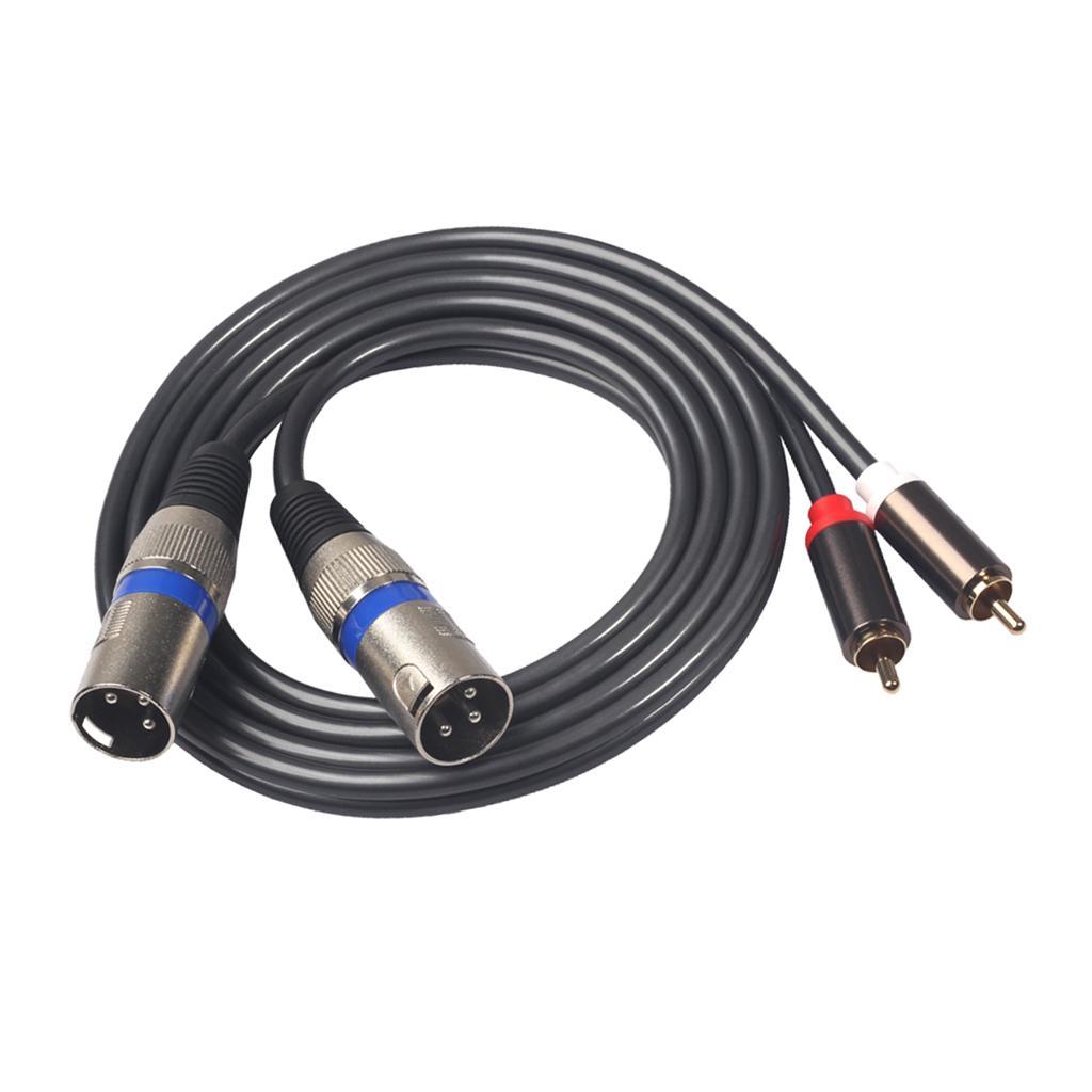 2   to 2 XLR  3 Pin Cable Plug Dual   Cable to Dual XLR