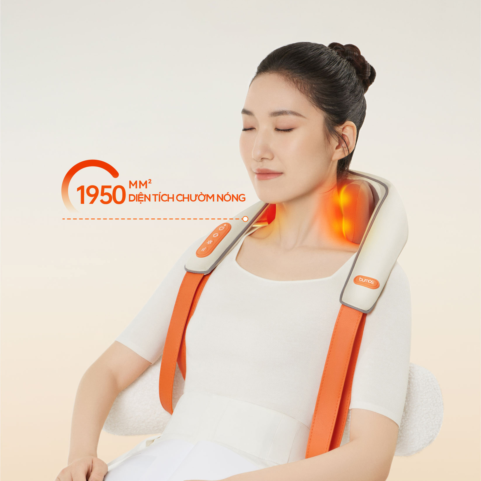 Máy Massage Cổ Vai Gáy Bumas M3 - Mô Phỏng 8 Kỹ Thuật Massage - Cải Thiện Sức Khỏe Tổng Thể - Hàng Chính Hãng