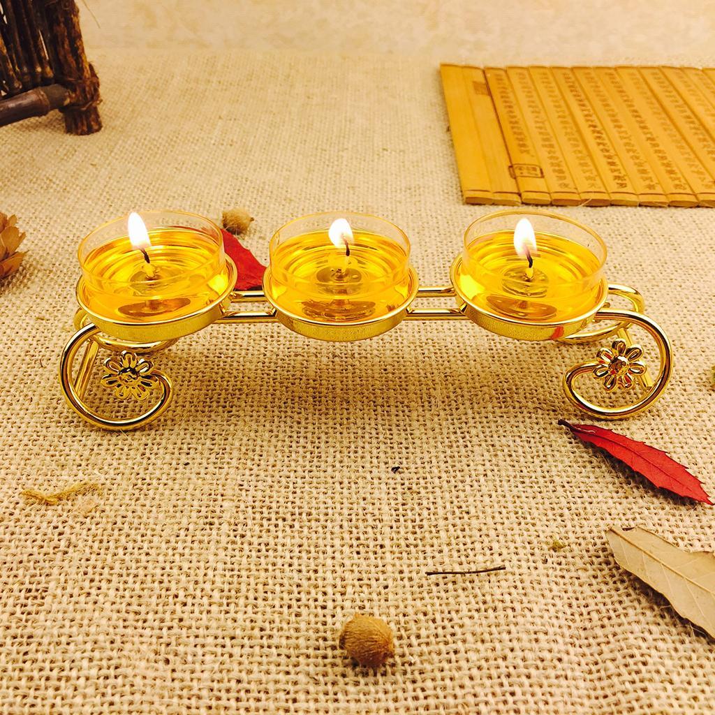 Candle Holder Candlestick Ghee Lamp Menorah for Restaurant Meditation Study